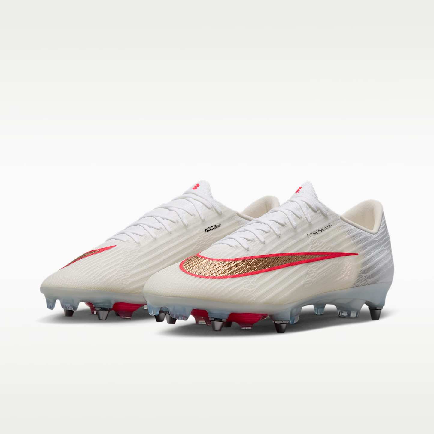 Nike Mercurial Superfly 11 Elite Low-Top-Fußballschuh für weichen Rasen – Weiß/Bright Crimson/Blur