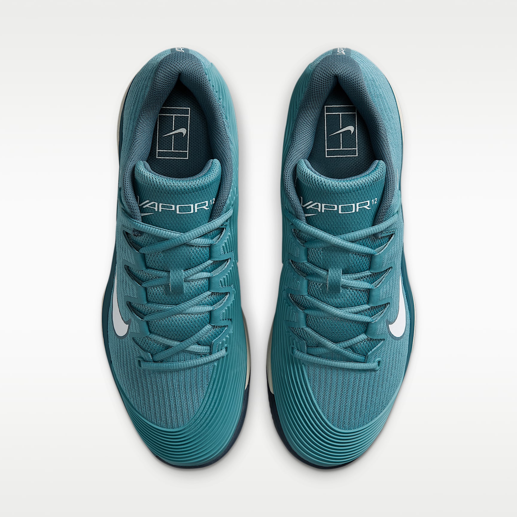 Nike Vapor 12 Clay Court Tennisschuh (Herren) – Smokey Blue/Light Bone/New Slate/Weiß