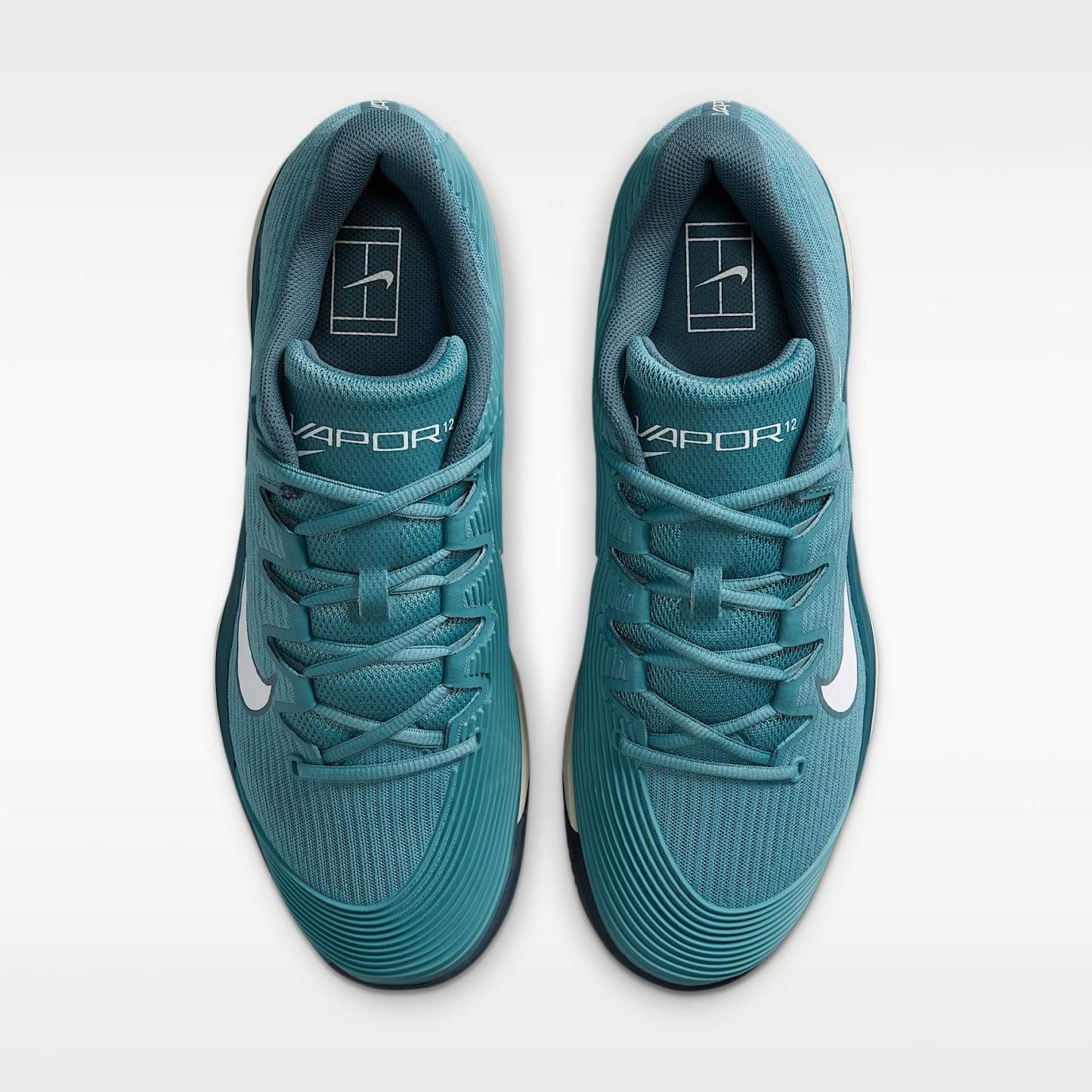 Nike Vapor 12 Clay Court Tennisschuh (Herren) – Smokey Blue/Light Bone/New Slate/Weiß