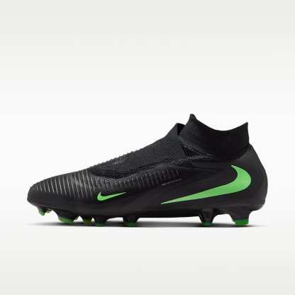 Nike Phantom 6 High Pro Fußballschuh für normalen Rasen – Schwarz/Schwarz/Illusion Green