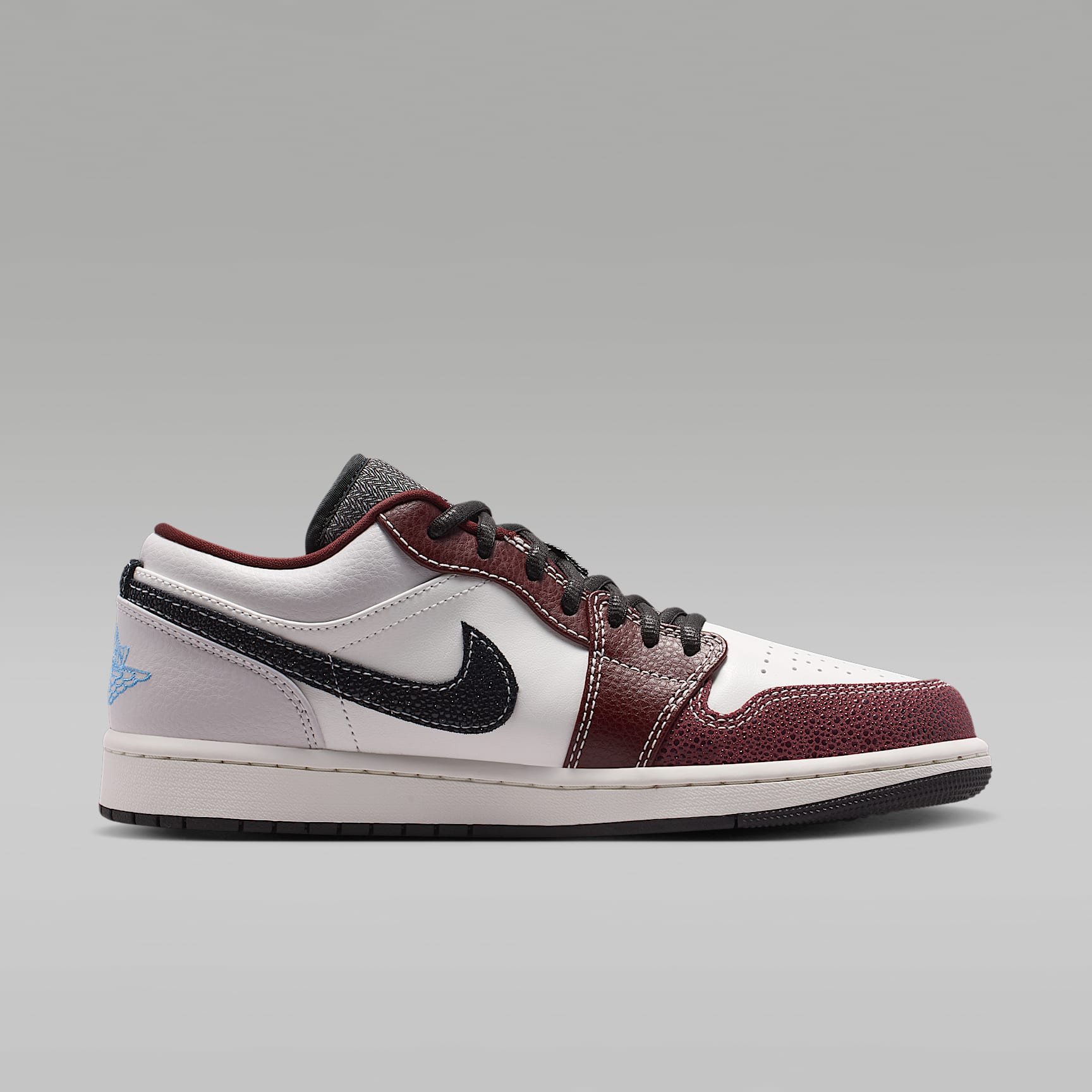 Air Jordan 1 Low Herrenschuh – Summit White/Summit White/Mystic Dates/Schwarz