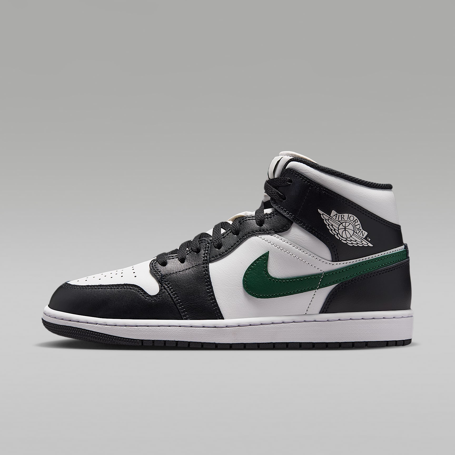 Air Jordan 1 Mid Herrenschuh – Schwarz/Gorge Green/Summit White