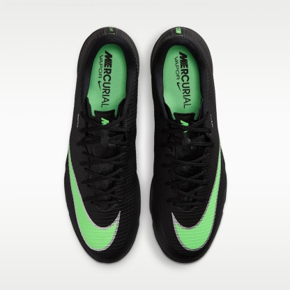 Nike Mercurial Vapor 17 Academy Low-Top-Fußballschuh für Turf – Schwarz/Schwarz/Illusion Green