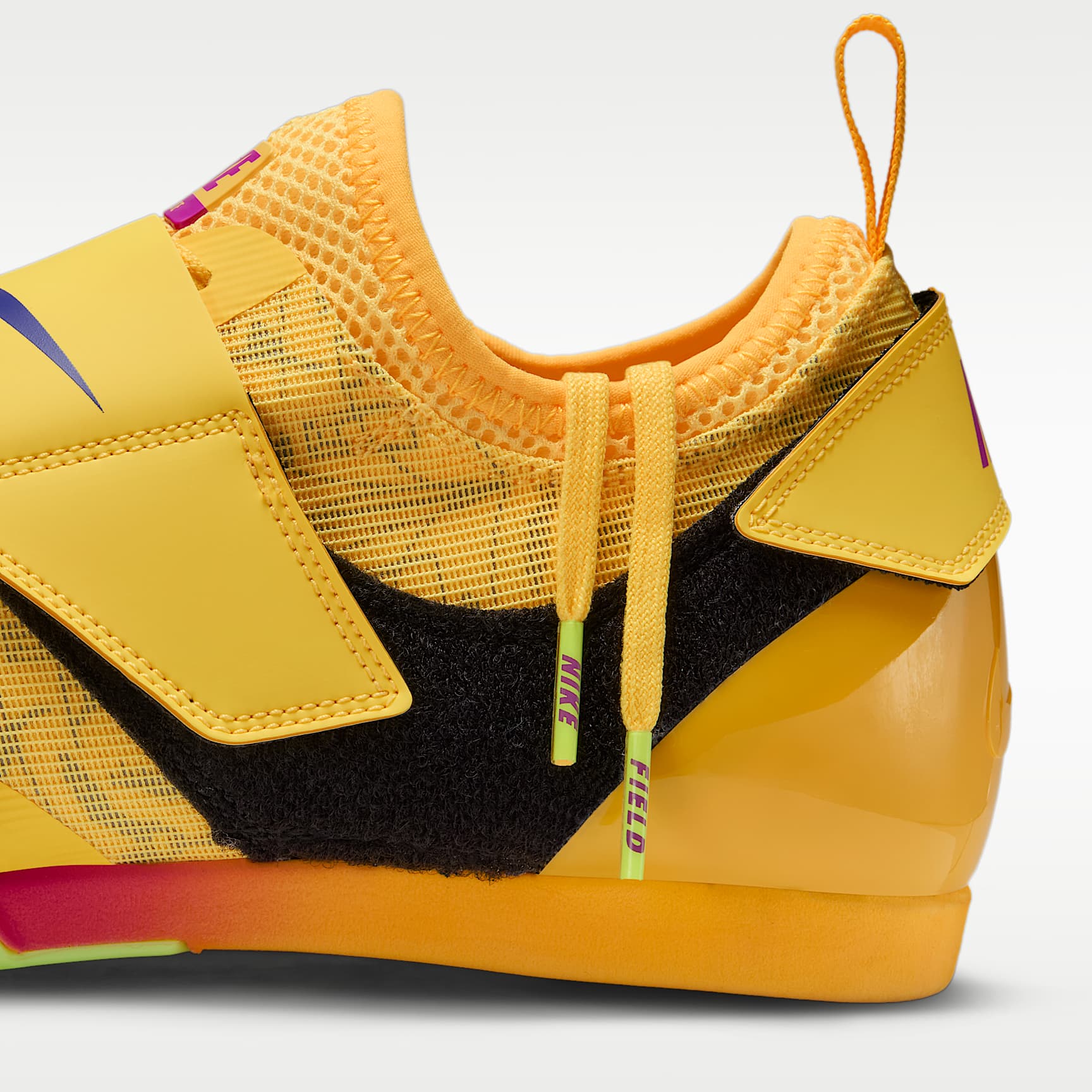 Nike Pole Vault Elite Sprung-Spike für Leichtathletik – Citron Pulse/Volt Ice/Vivid Purple/Indigo Burst