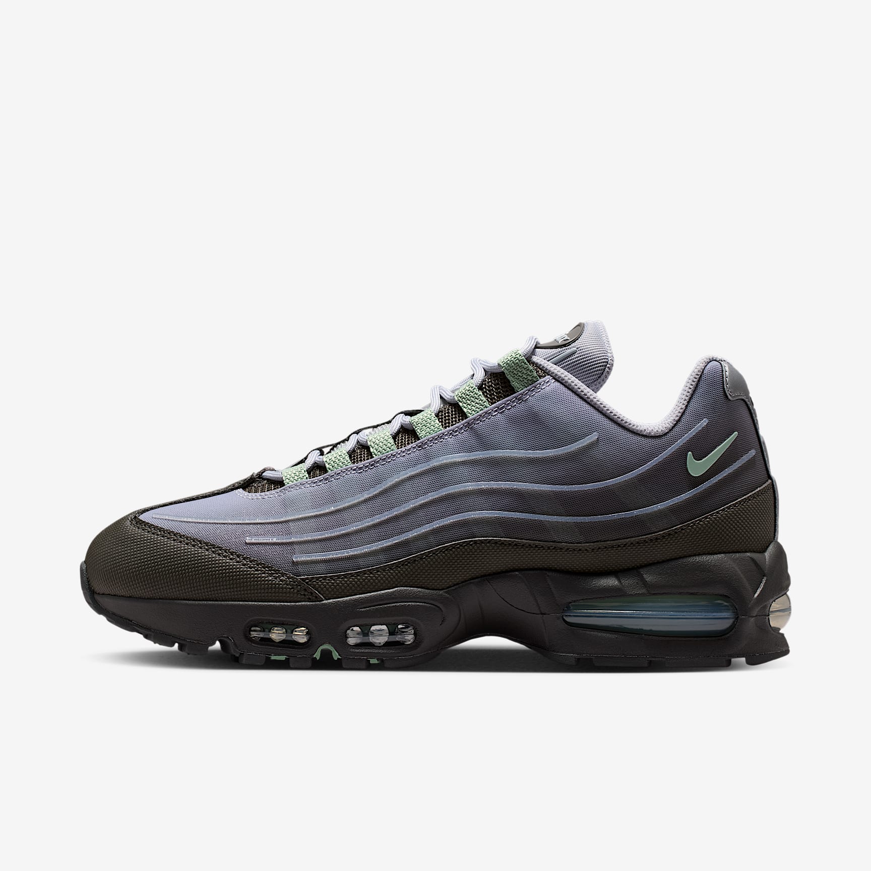 Nike Air Max 95 Big Bubble Tech Schuh (Herren) – Medium Ash/Wolf Grey/Metallic Silver/Steam
