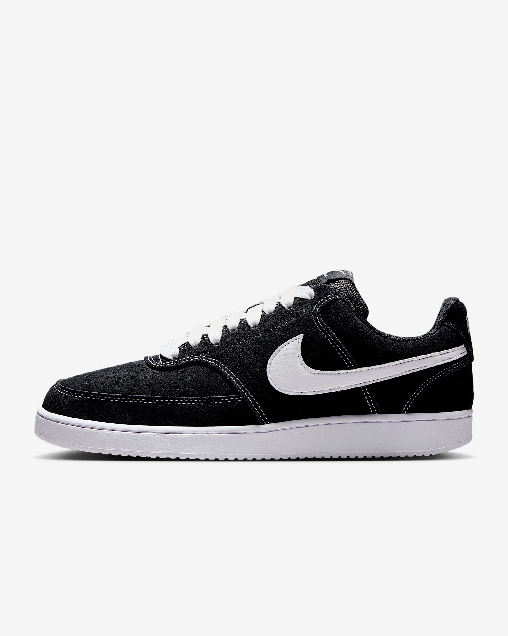 Nike Court Vision Low FL Schuh (Herren) – Schwarz/Weiß