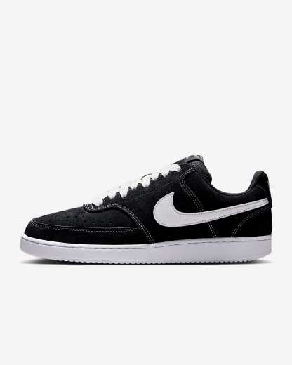 Nike Court Vision Low FL Schuh (Herren) – Schwarz/Weiß