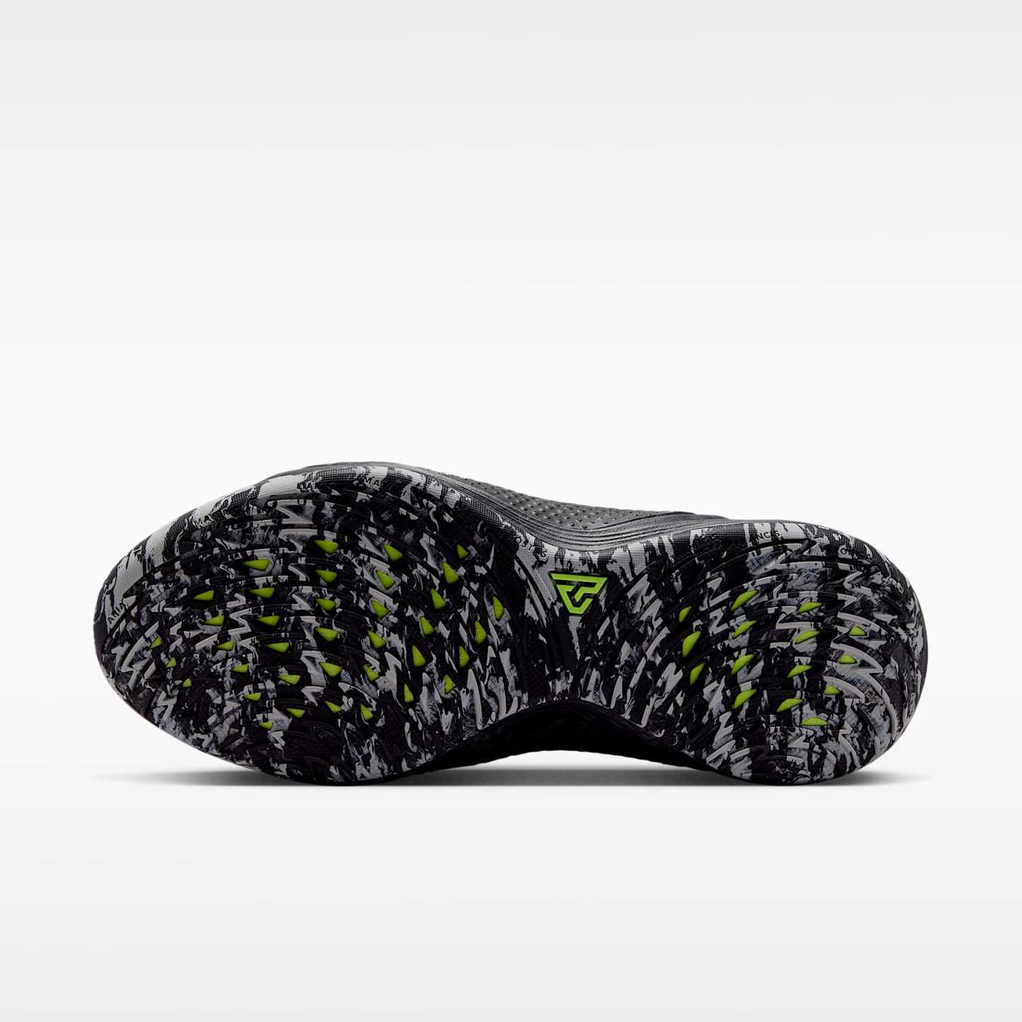 Giannis Freak 8 "Etched in Stone" Basketballschuh – Schwarz/Light Smoke Grey/Volt