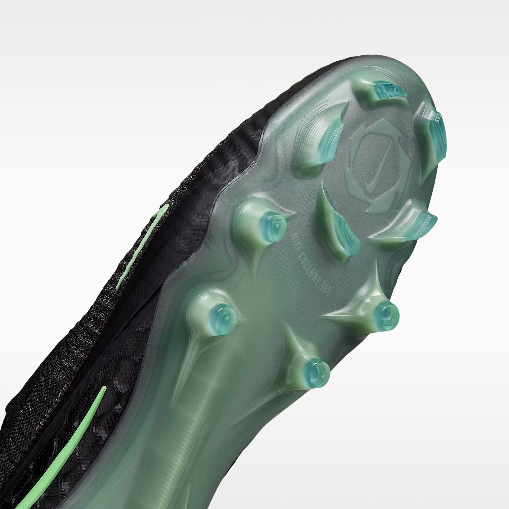 Nike Phantom 6 High Elite Fußballschuh für normalen Rasen – Schwarz/Schwarz/Illusion Green