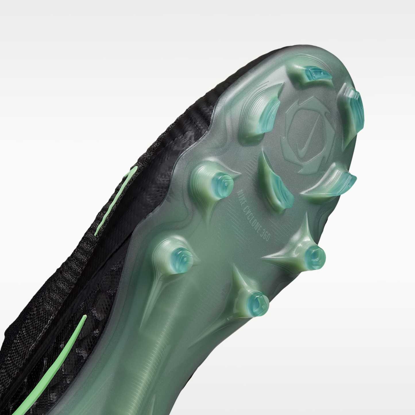 Nike Phantom 6 High Elite Fußballschuh für normalen Rasen – Schwarz/Schwarz/Illusion Green