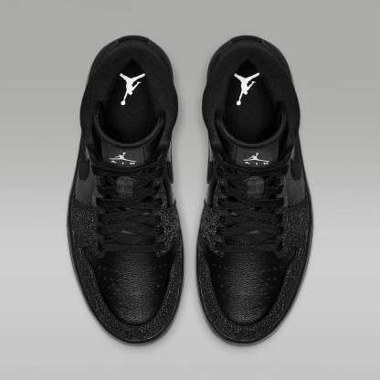 Air Jordan 1 Mid Schuh (Damen) – Schwarz/Weiß/Phantom