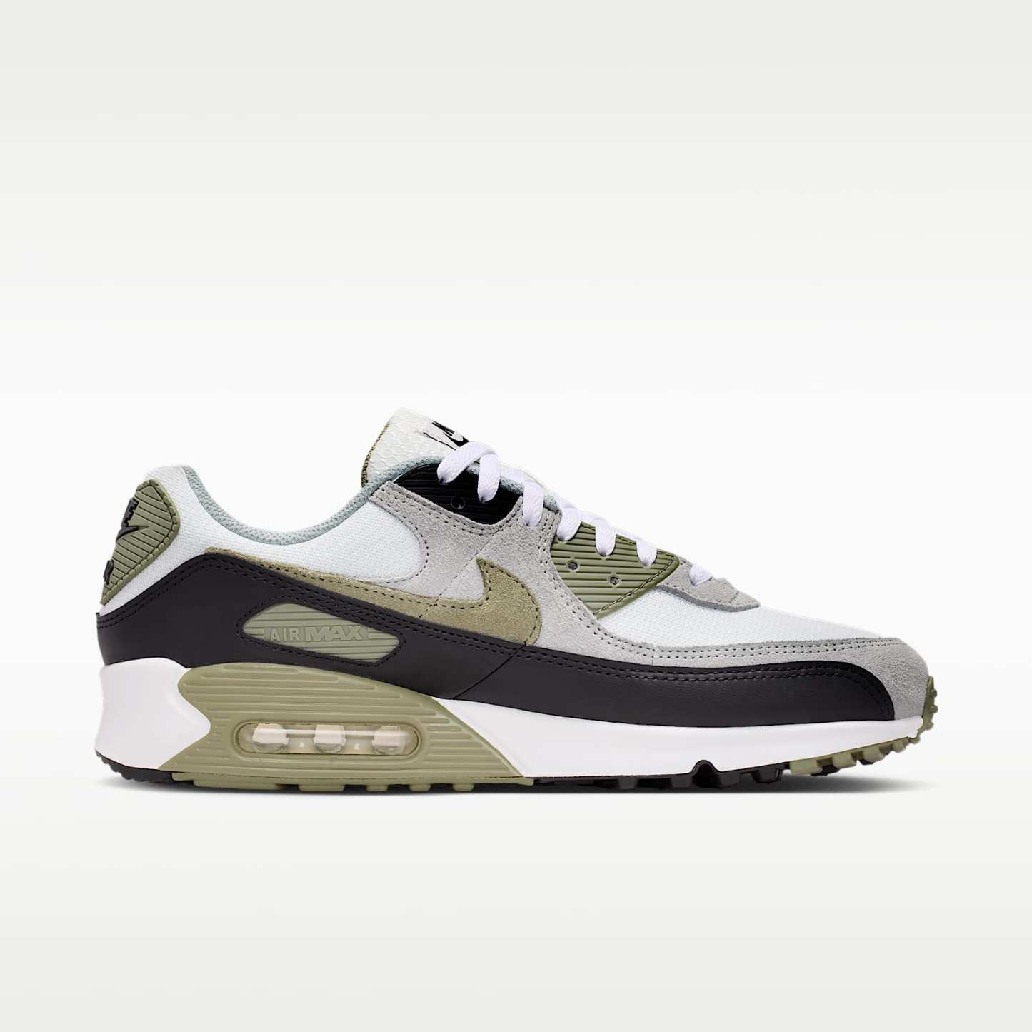 Nike Air Max 90 Herrenschuh – Summit White/Light Pumice/Schwarz/Silver Sage
