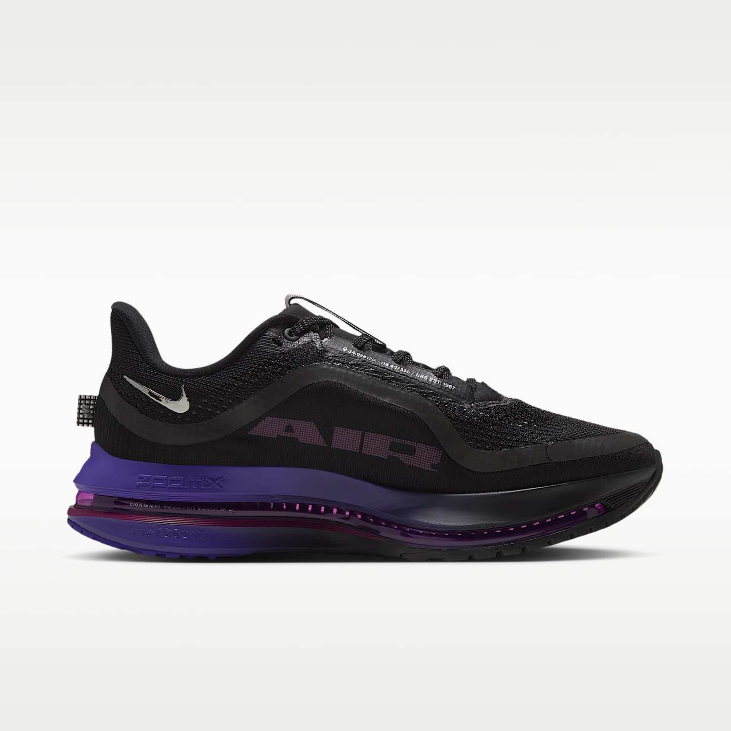 Nike Pegasus Premium Straßenlaufschuh (Damen) – Schwarz/Dark Concord/True Berry/Metallic Silver