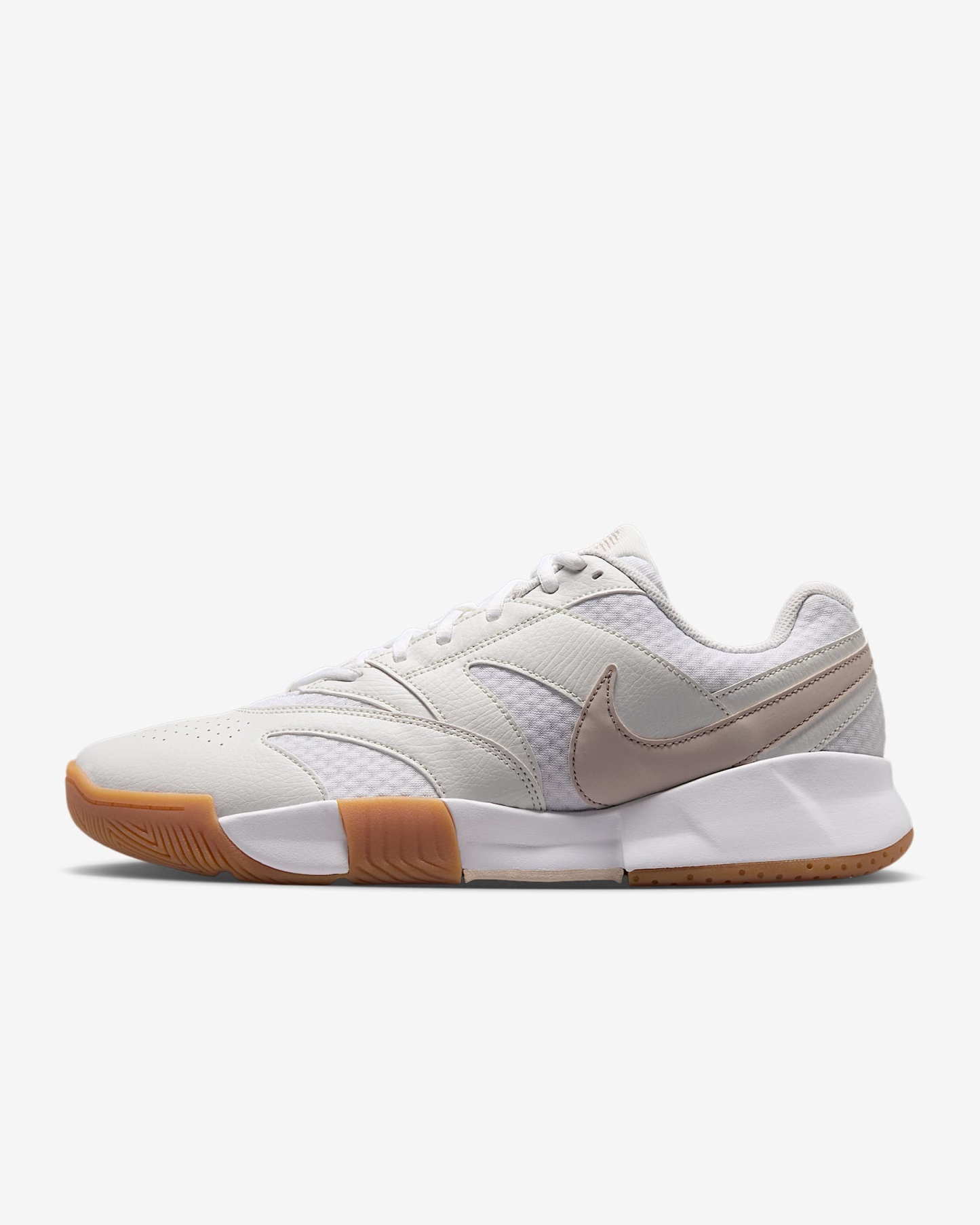 NikeCourt Lite 4 Herren-Tennisschuh – Weiß/Summit White/Linen/Light Orewood Brown