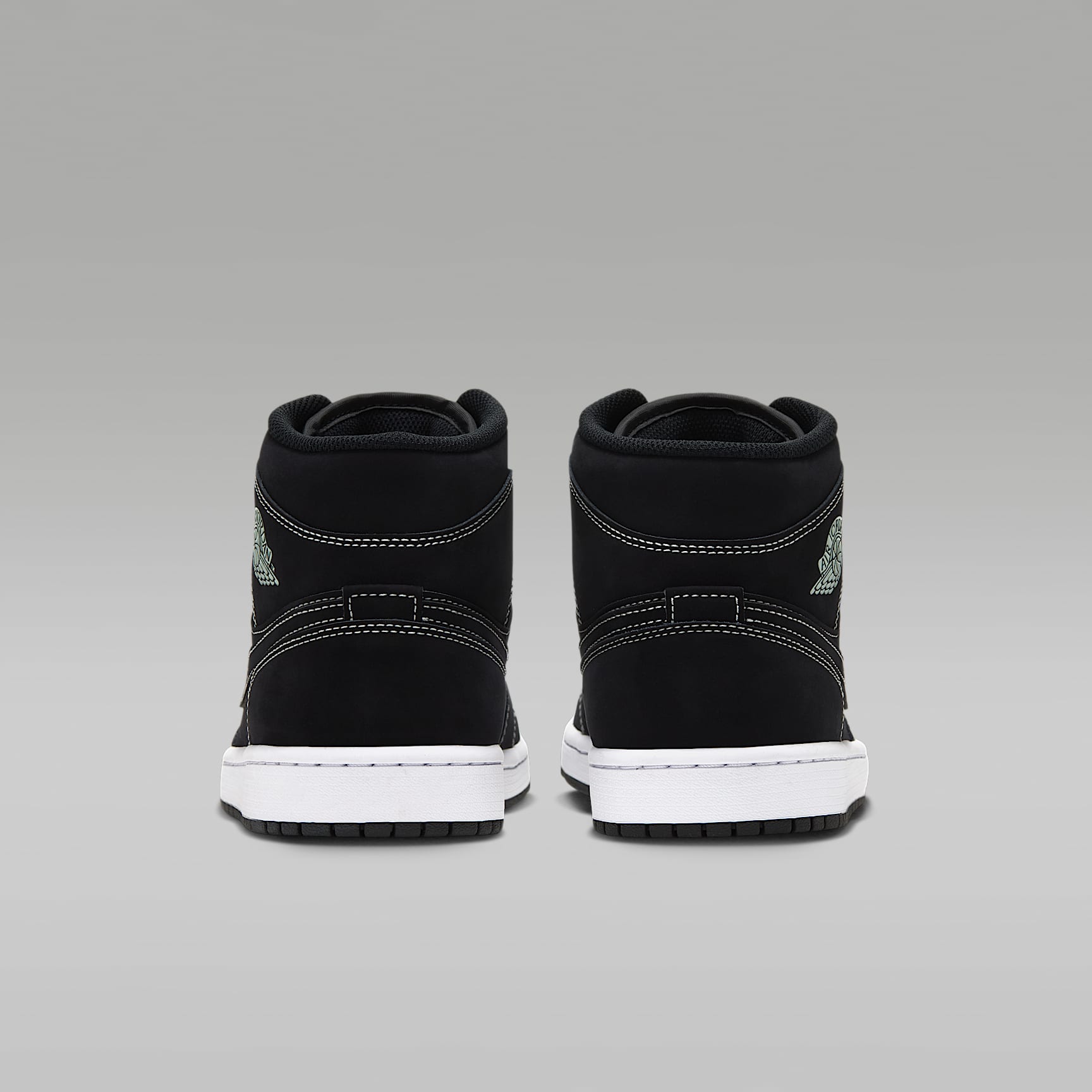 Air Jordan 1 Mid Herrenschuh – Schwarz/Schwarz/Pistachio Frost