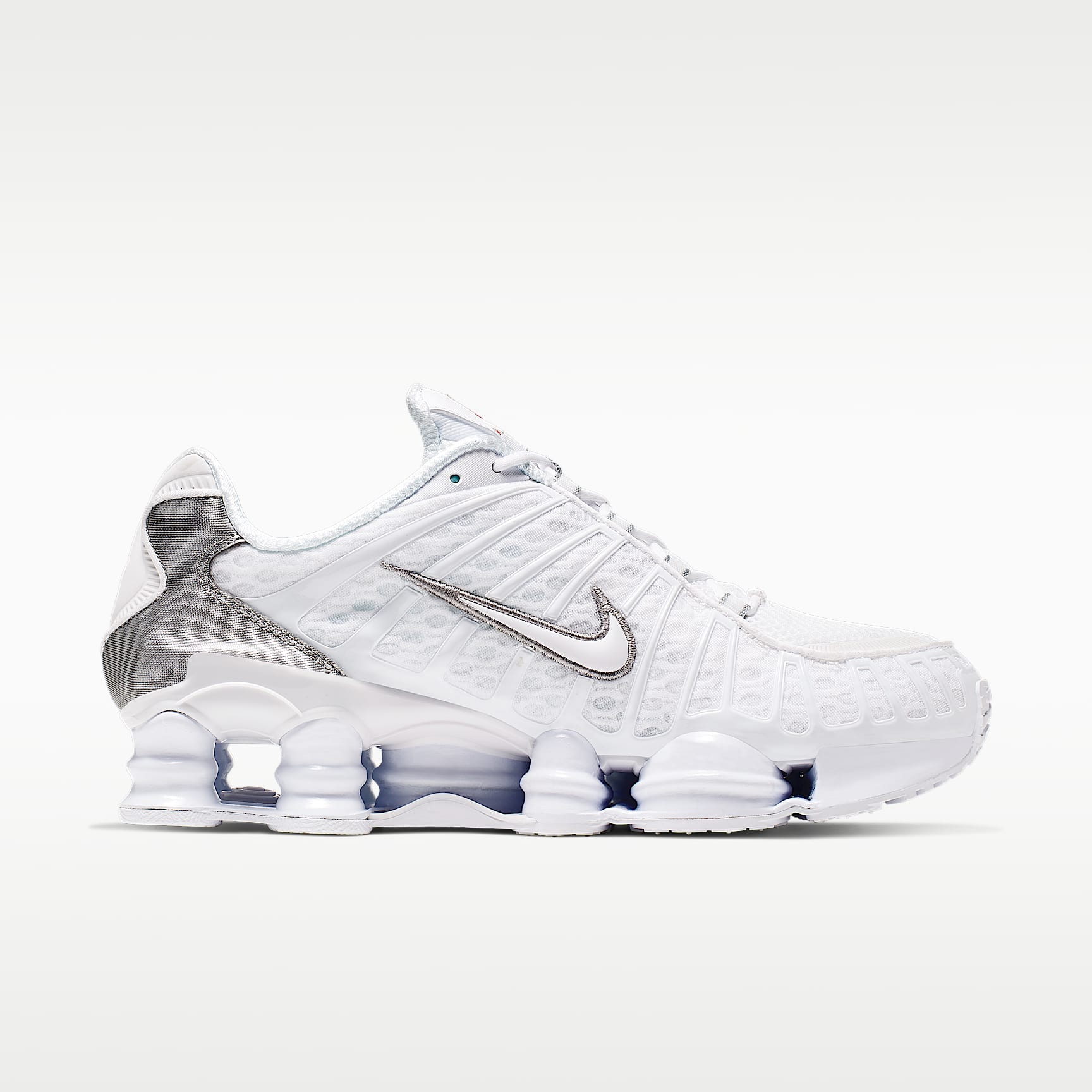 Nike Shox TL Herrenschuh – Weiß/Metallic Silver/Max Orange/Weiß