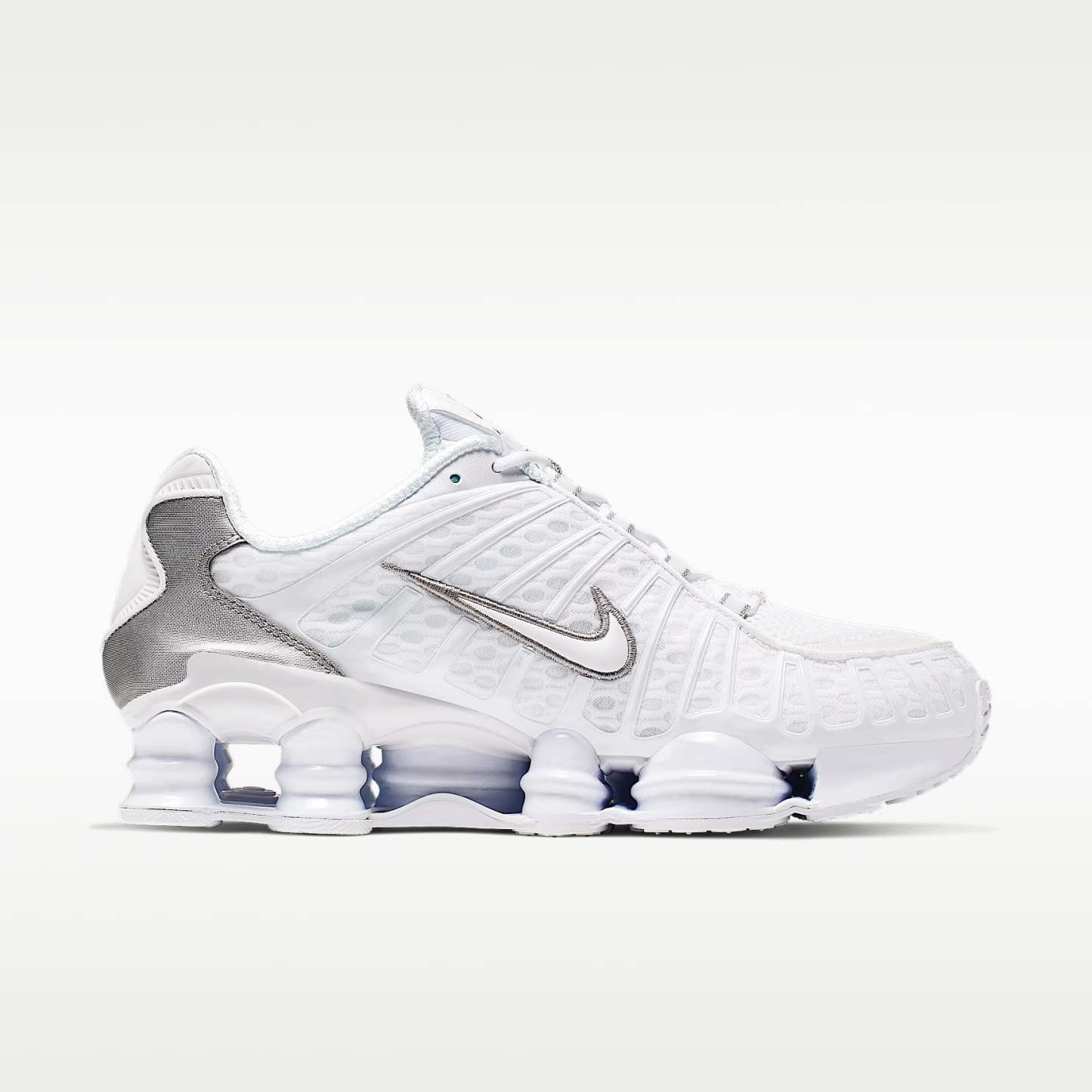 Nike Shox TL Herrenschuh – Weiß/Metallic Silver/Max Orange/Weiß