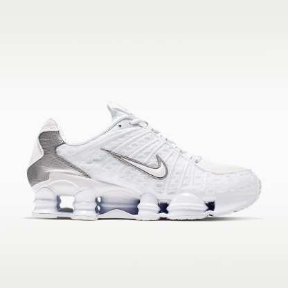 Nike Shox TL Herrenschuh – Weiß/Metallic Silver/Max Orange/Weiß