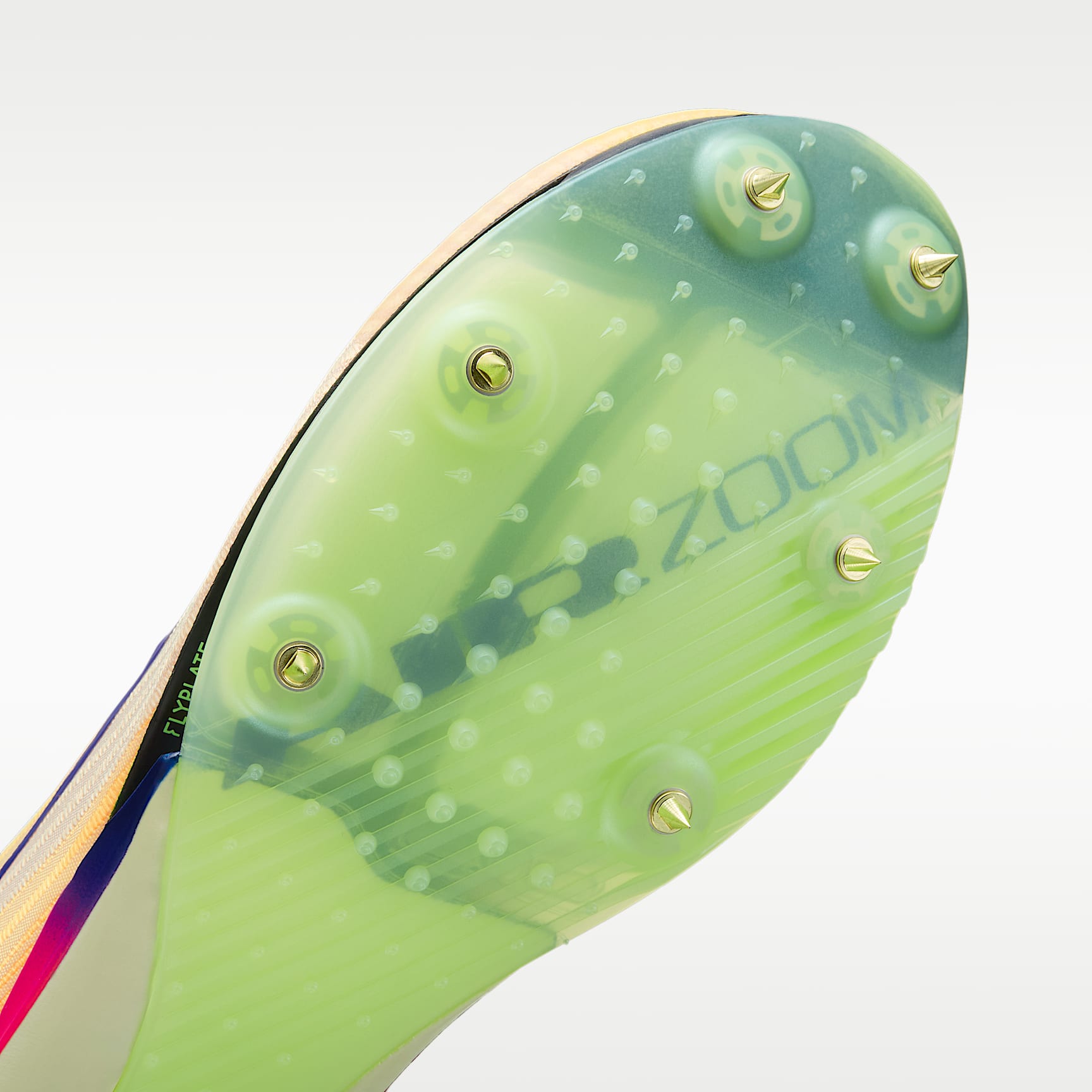 Nike Maxfly 2 Leichtathletik-Sprint-Spikes – Citron Pulse/Volt Ice/Vivid Purple/Indigo Burst