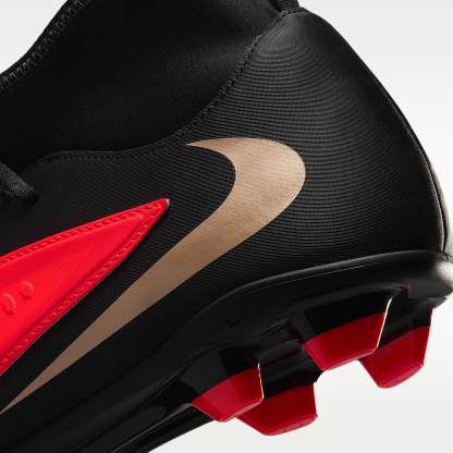Nike Phantom 6 High Club Fußballschuh für verschiedene Böden – Bright Crimson/Schwarz/Blur
