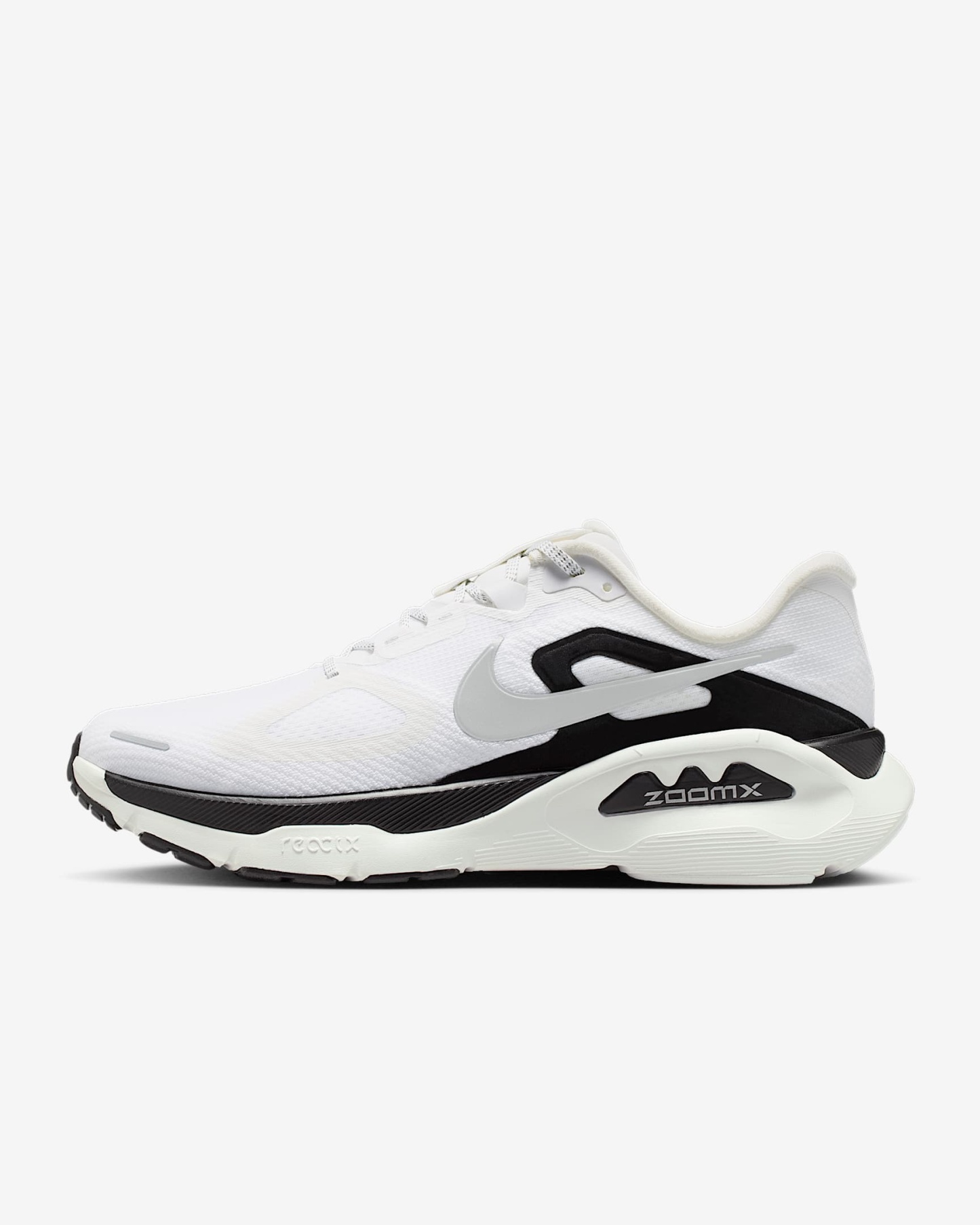 Nike Structure Plus Straßenlaufschuh (Herren) – Summit White/Schwarz/Metallic Silver