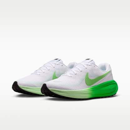 Nike Revolution 8 Straßenlaufschuh (Damen) – Weiß/Cucumber Calm/Green Spark/Illusion Green