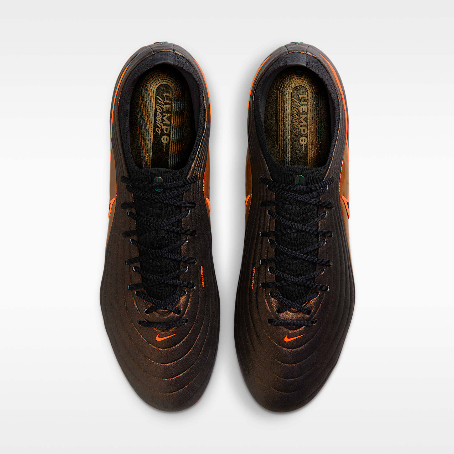 Nike Tiempo Maestro Elite LV8 Low Top Fußballschuh für normalen Rasen – Schwarz/Hyper Crimson/Laser Orange