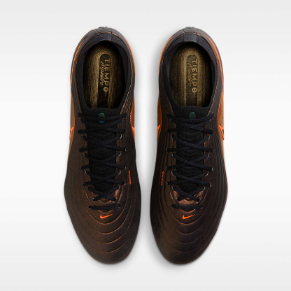Nike Tiempo Maestro Elite LV8 Low Top Fußballschuh für normalen Rasen – Schwarz/Hyper Crimson/Laser Orange