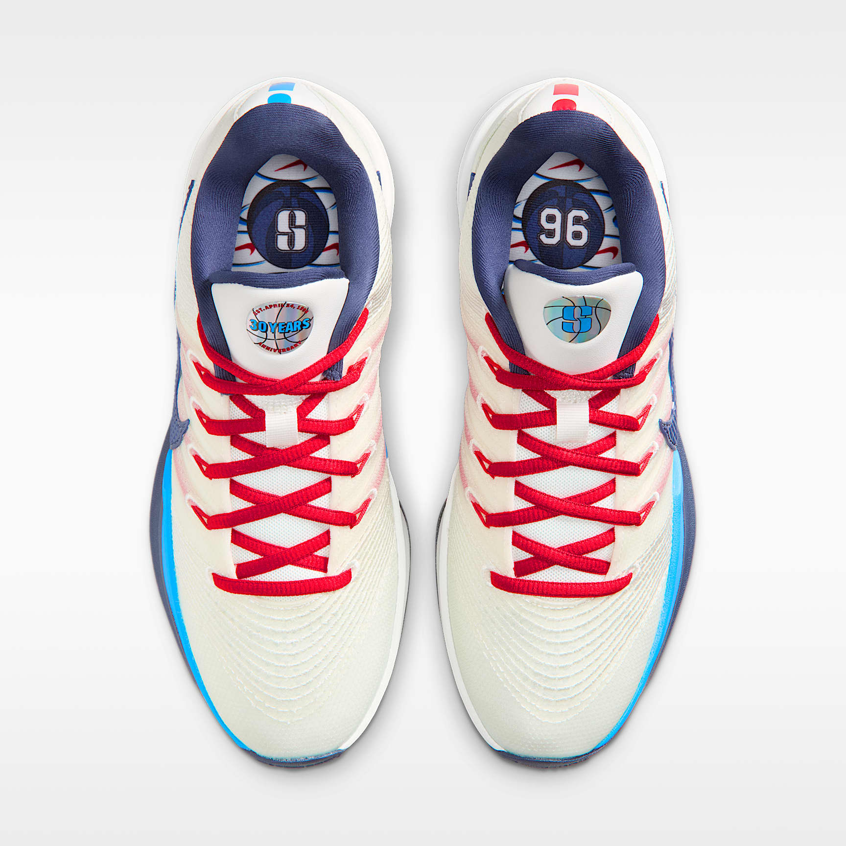 Sabrina 3 "WNBA 30th" Basketballschuh – Sail/Atom Red/Photo Blue/Team Navy