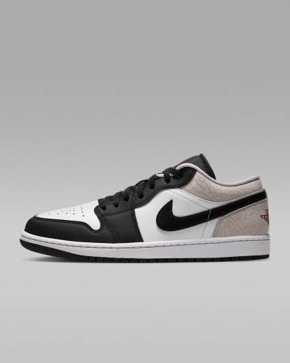 Air Jordan 1 Low SE Herrenschuh – Schwarz/Weiß/Light Orewood Brown/Team Red