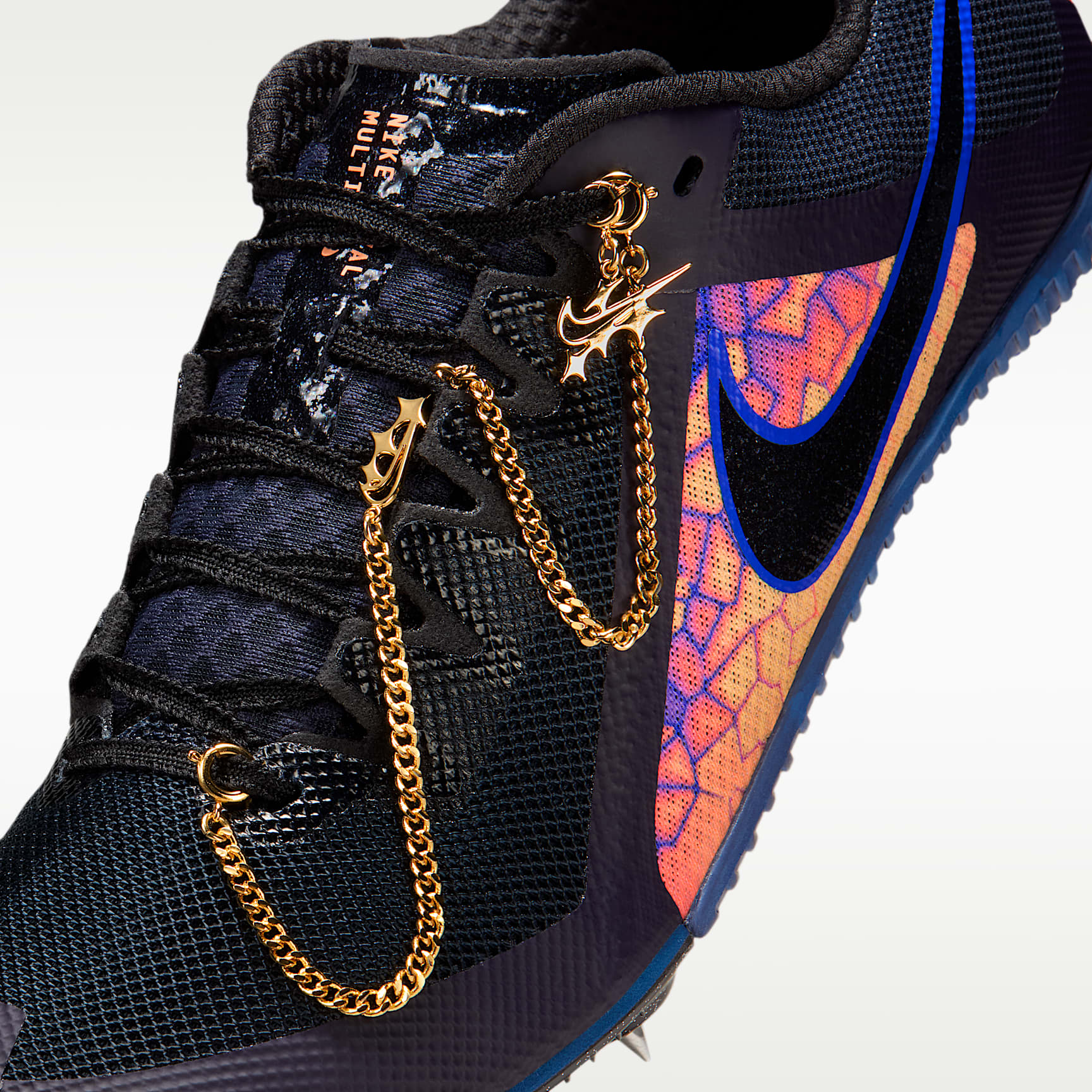 Nike Zoom Rival Multi Glam Mehrkampf-Leichtathletik-Spikes – Dark Obsidian/Orange Pulse/Indigo Burst/Schwarz