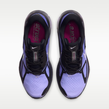 Nike Structure Plus Straßenlaufschuh (Damen) – Schwarz/Persian Violet/Purple Pulse/Metallic Silver