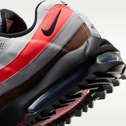 Nike Air Max '95 G Golfschuhe – Light Silver/Light Smoke Grey/Bright Crimson/Schwarz