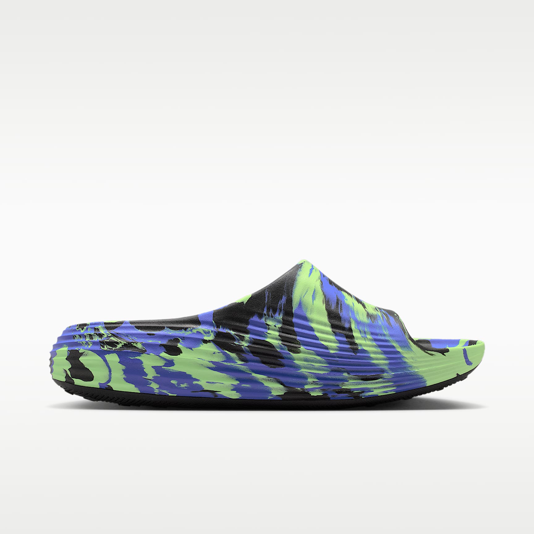 Nike ReactX Rejuven8 SE Slides (Herren) – Schwarz/Lime Blast/Sapphire/Schwarz