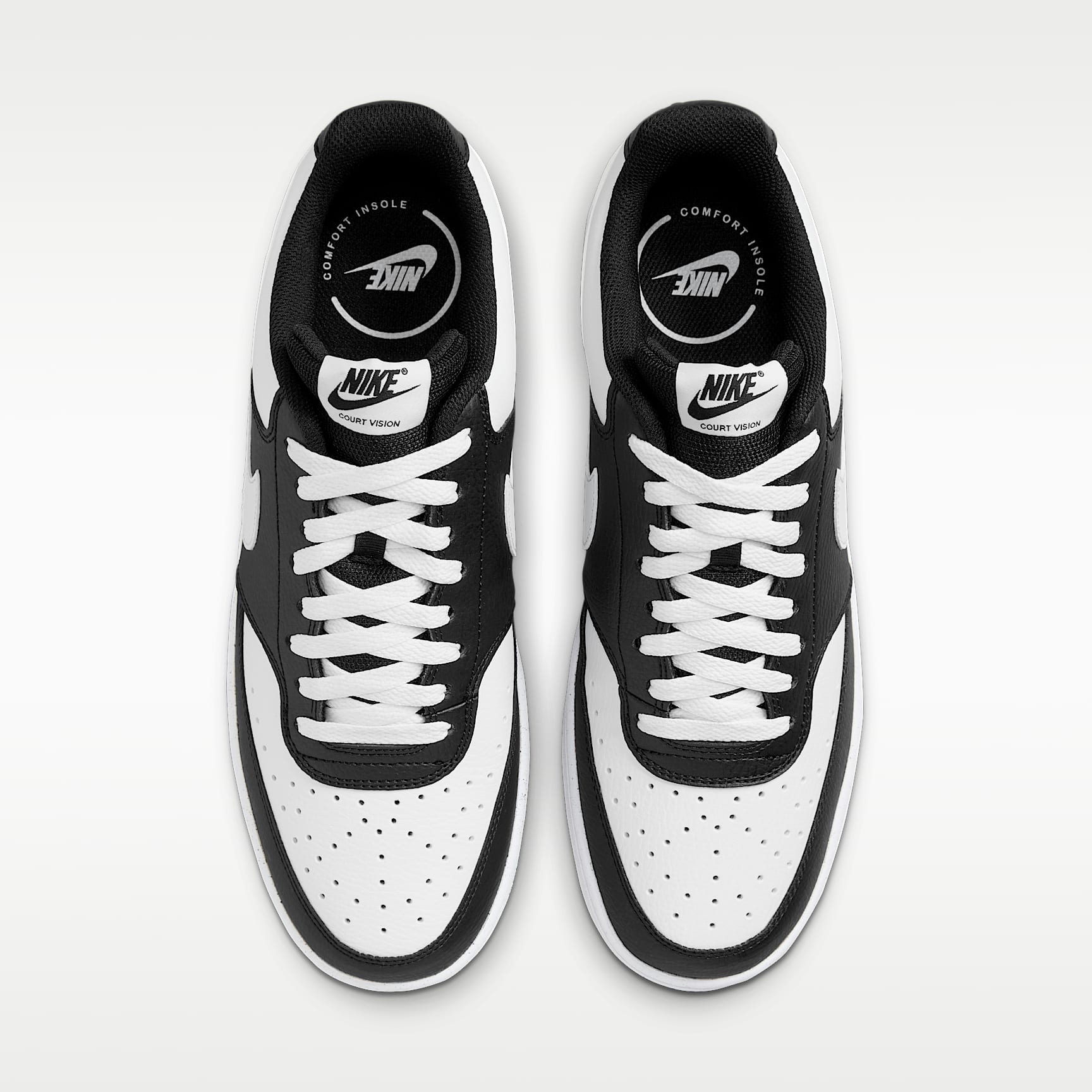 Nike Court Vision Low Herrenschuh – Schwarz/Weiß