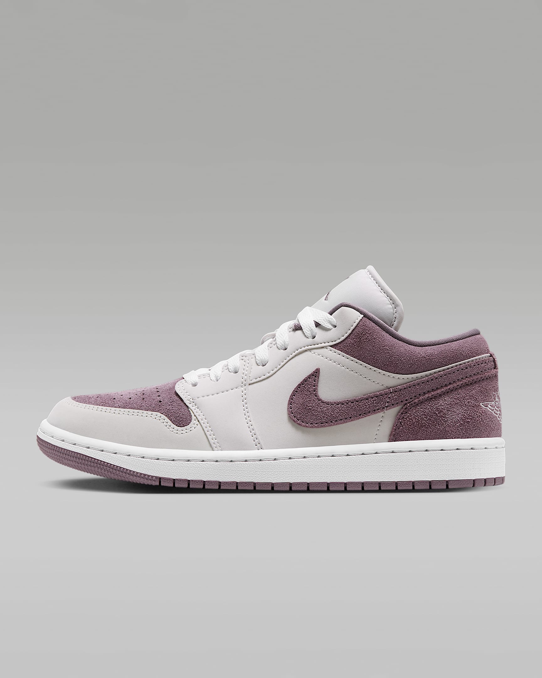 Air Jordan 1 Low Damenschuh – Swan/Purple Smoke/Weiß