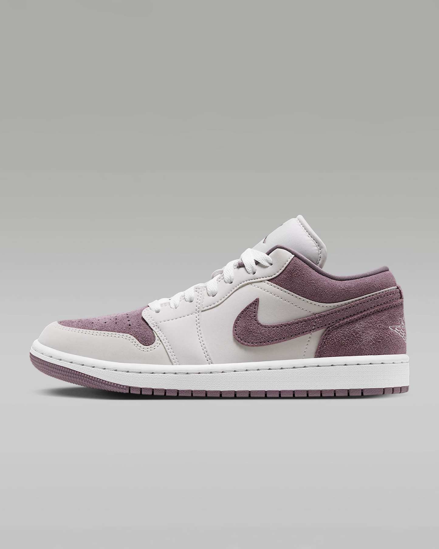 Air Jordan 1 Low Damenschuh – Swan/Purple Smoke/Weiß