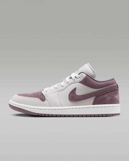 Air Jordan 1 Low Damenschuh – Swan/Purple Smoke/Weiß