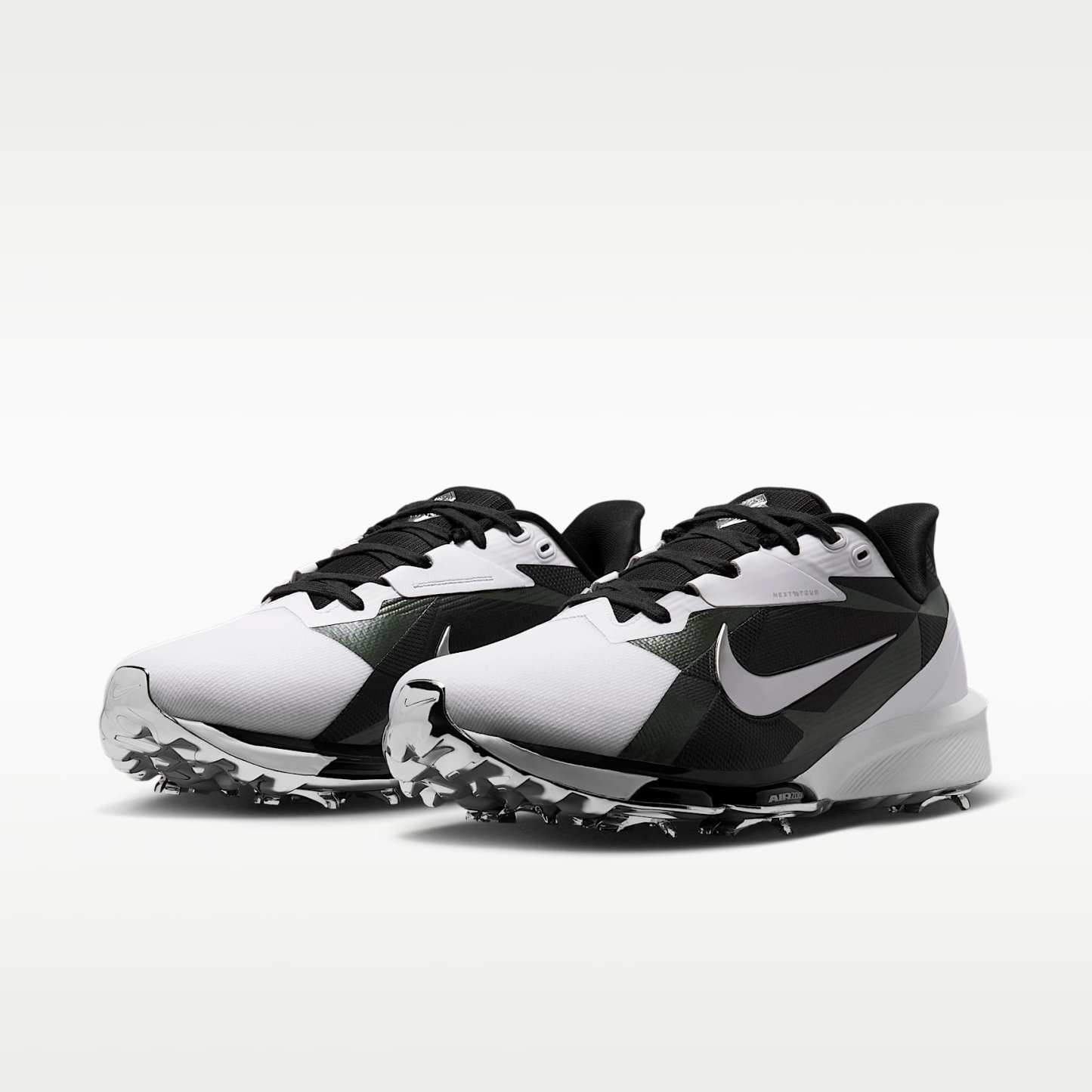Nike NEXT% TOUR 3 Golfschuh – Weiß/Metallic Silver/Fir/Schwarz