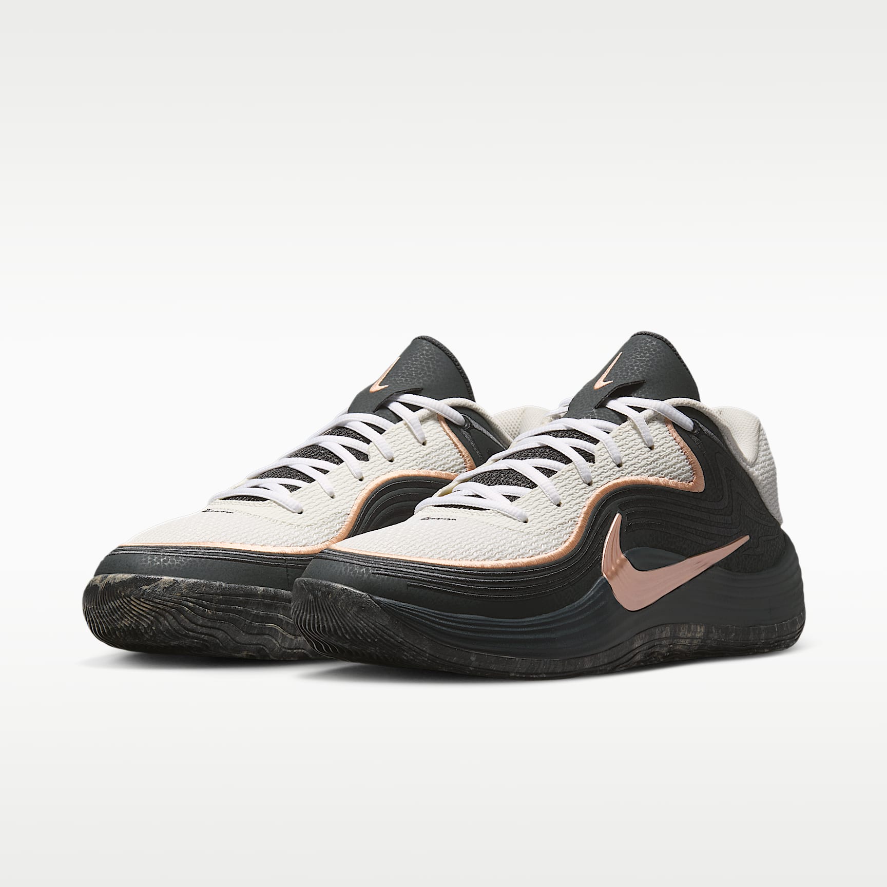 Nike Precision 8 Low Basketballschuh (Herren) – Anthracite/Sail/Sunset Haze/Sunset Haze