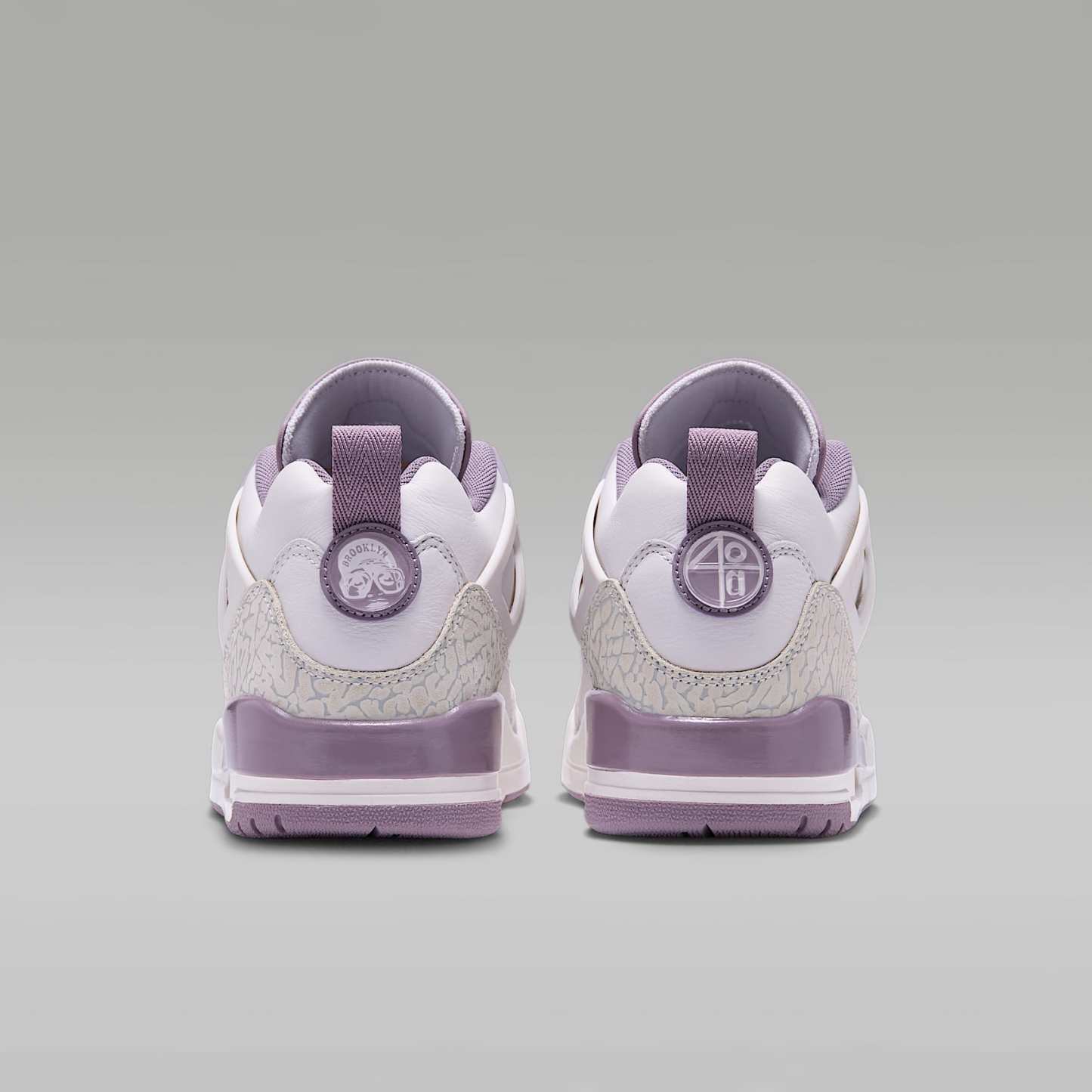 Jordan Spizike Low Schuh (Damen) – Swan/Light Smoke Grey/Purple Smoke