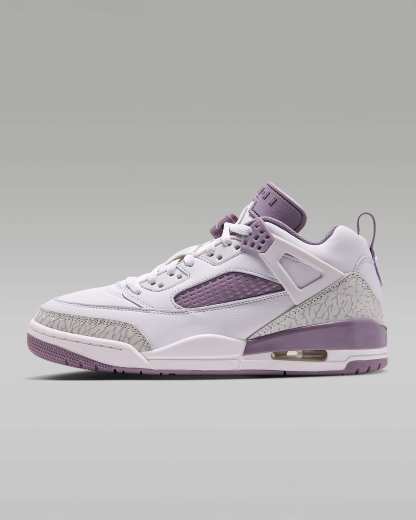 Jordan Spizike Low Schuh (Damen) – Swan/Light Smoke Grey/Purple Smoke