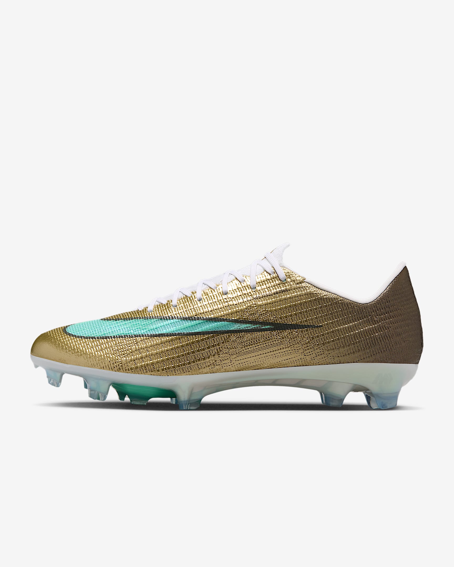 Nike Mercurial Superfly 11 Elite "Kylian Mbappé" Low-Top-Fußballschuh für normalen Rasen – Metallic Gold/Green Glow