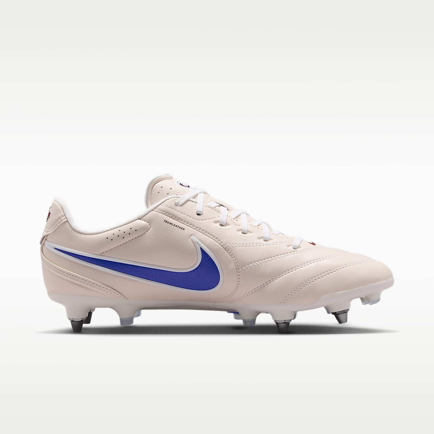 Nike Tiempo Ligera Pro Low-Top-Fußballschuh für weichen Rasen – Chalk/Weiß/Racer Blue