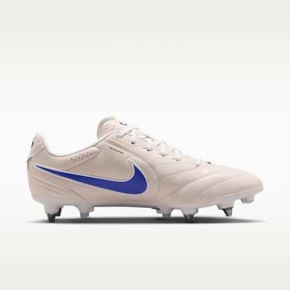 Nike Tiempo Ligera Pro Low-Top-Fußballschuh für weichen Rasen – Chalk/Weiß/Racer Blue