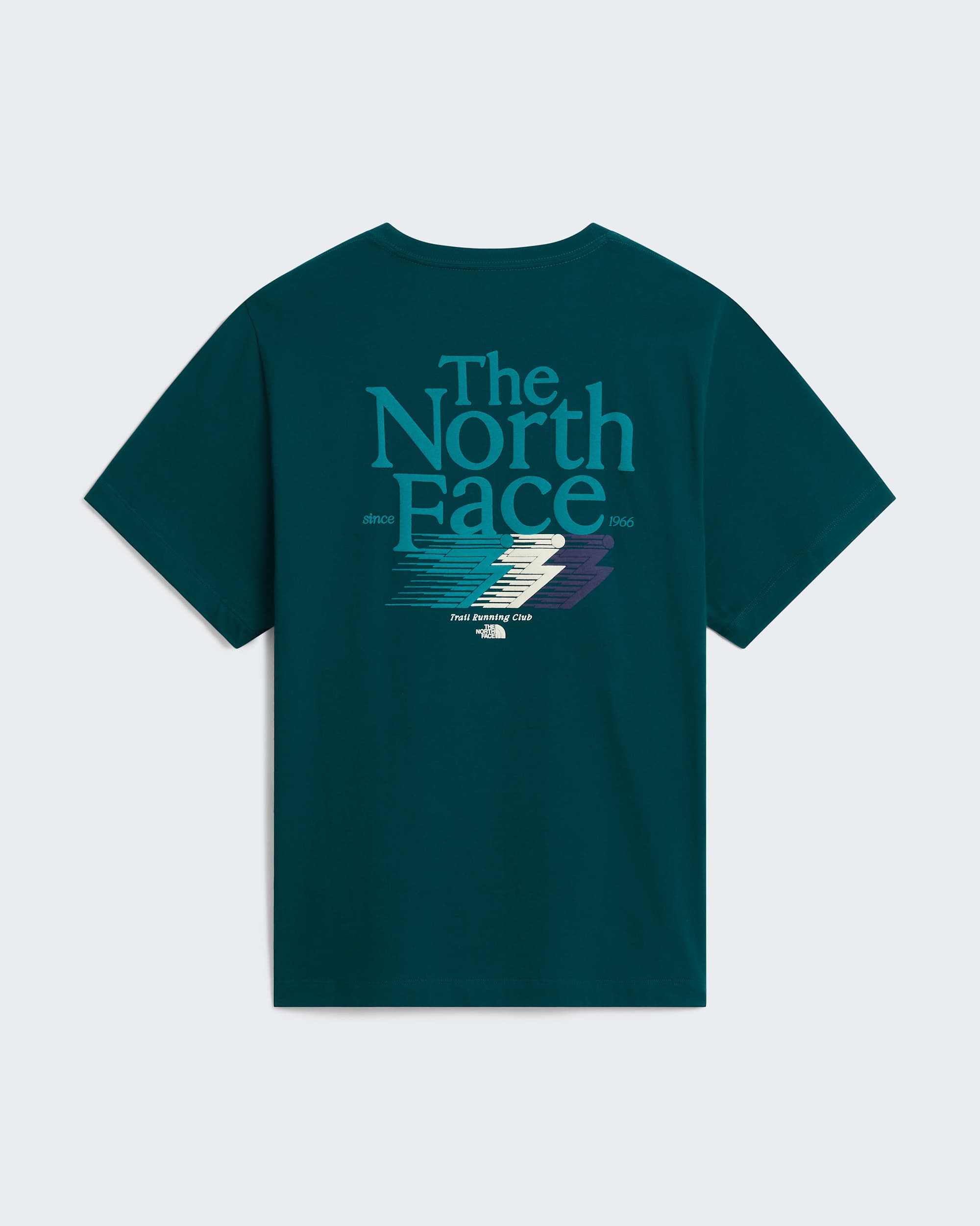 Retro Trail Graphic T-Shirt in Relaxed Fit Herren – Pacific Teal