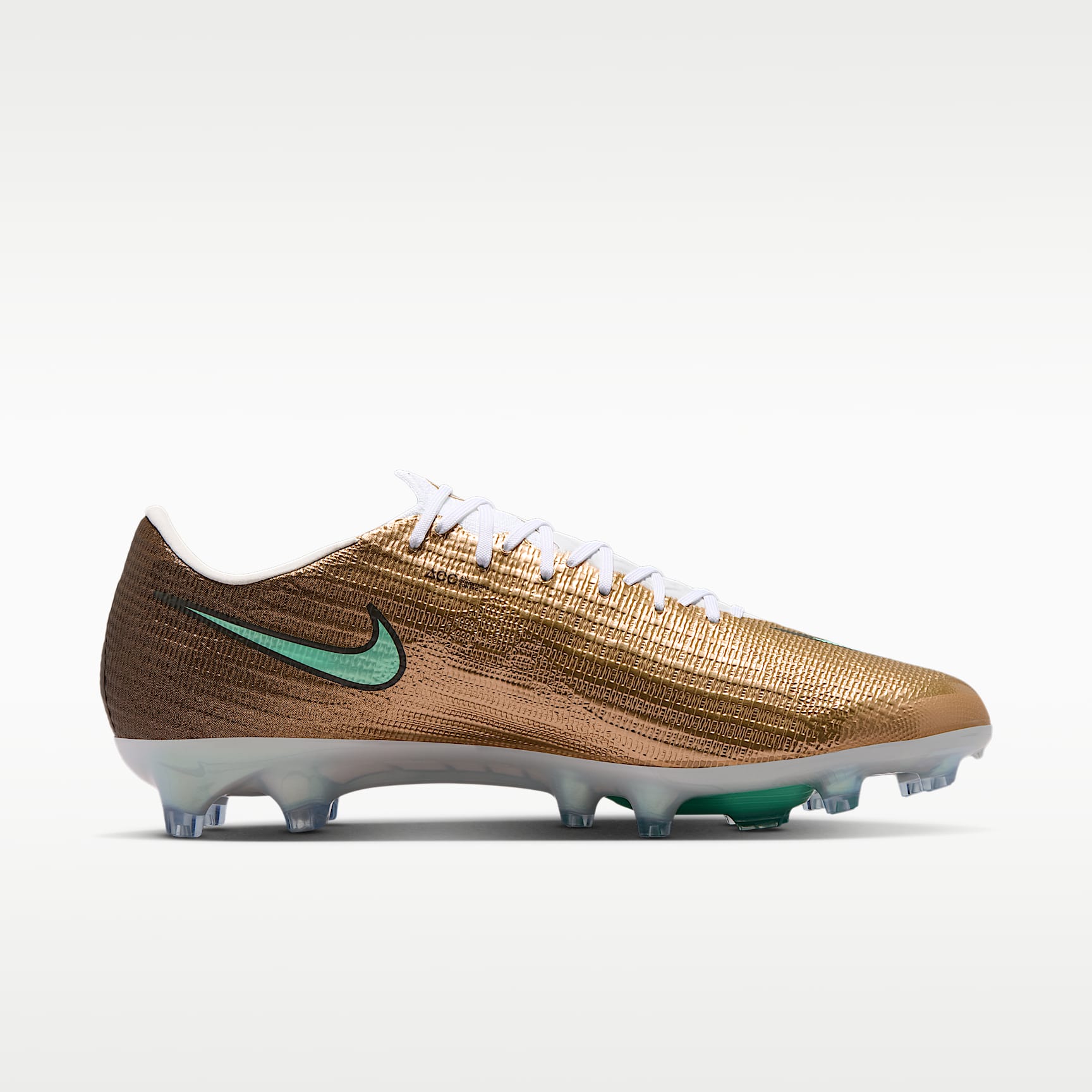Nike Mercurial Superfly 11 Elite „Kylian Mbappé“ Low-Top-Fußballschuh für Kunstrasen – Metallic Gold/Green Glow