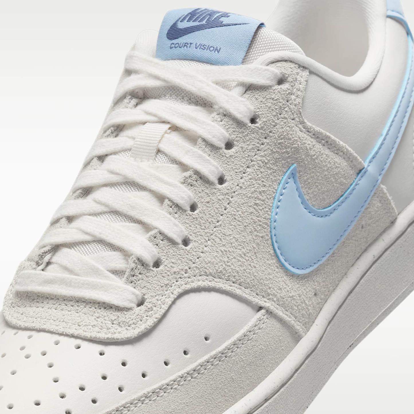 Nike Court Vision Low Schuh (Damen) – Phantom/Light Bone/Diffused Blue/Psychic Blue
