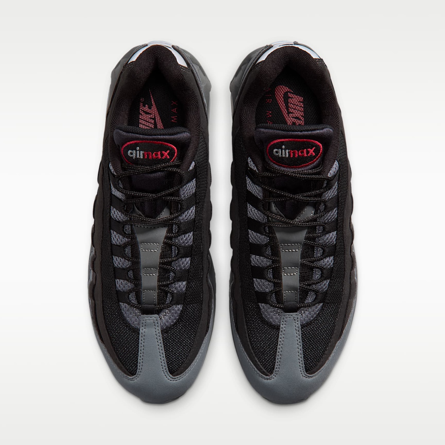 Nike Air Max 95 Big Bubble "OG" Schuh (Herren) – Schwarz/Smoke Grey/Dark Smoke Grey/Tough Red