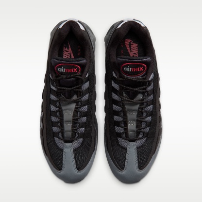 Nike Air Max 95 Big Bubble "OG" Schuh (Herren) – Schwarz/Smoke Grey/Dark Smoke Grey/Tough Red